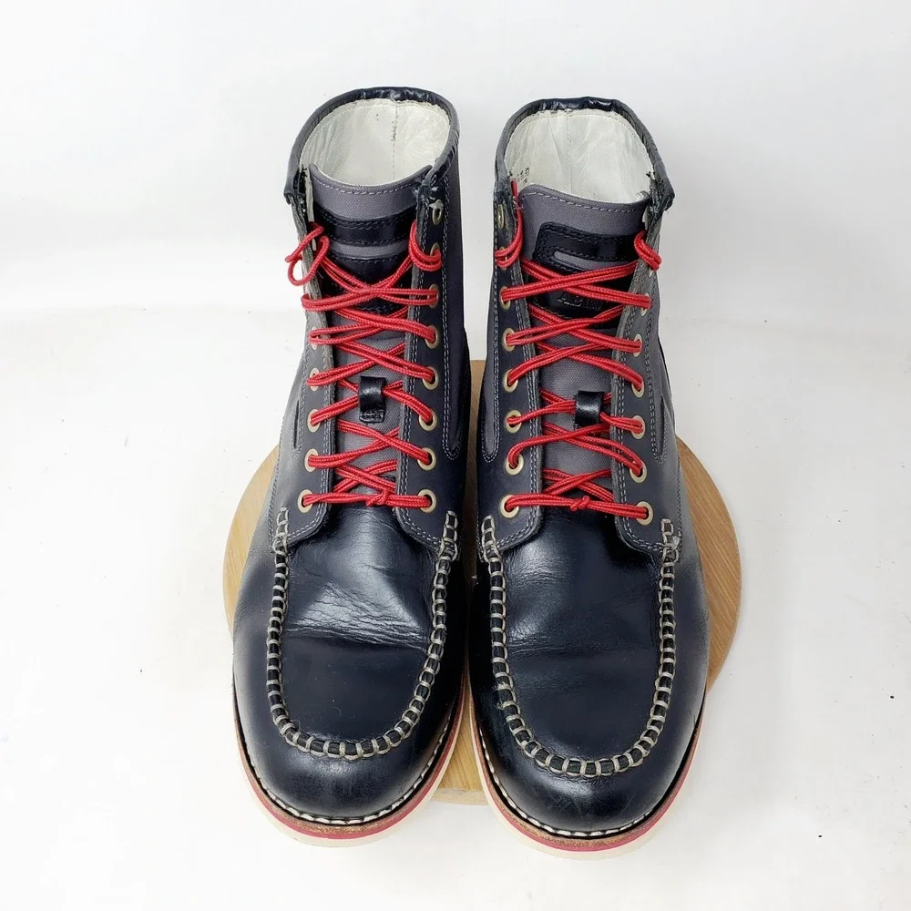 Timberland Abington Haley Boots Mens 9.5 W WIDE Leather Lace Up‎ Vibram Shoes